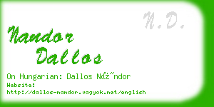 nandor dallos business card